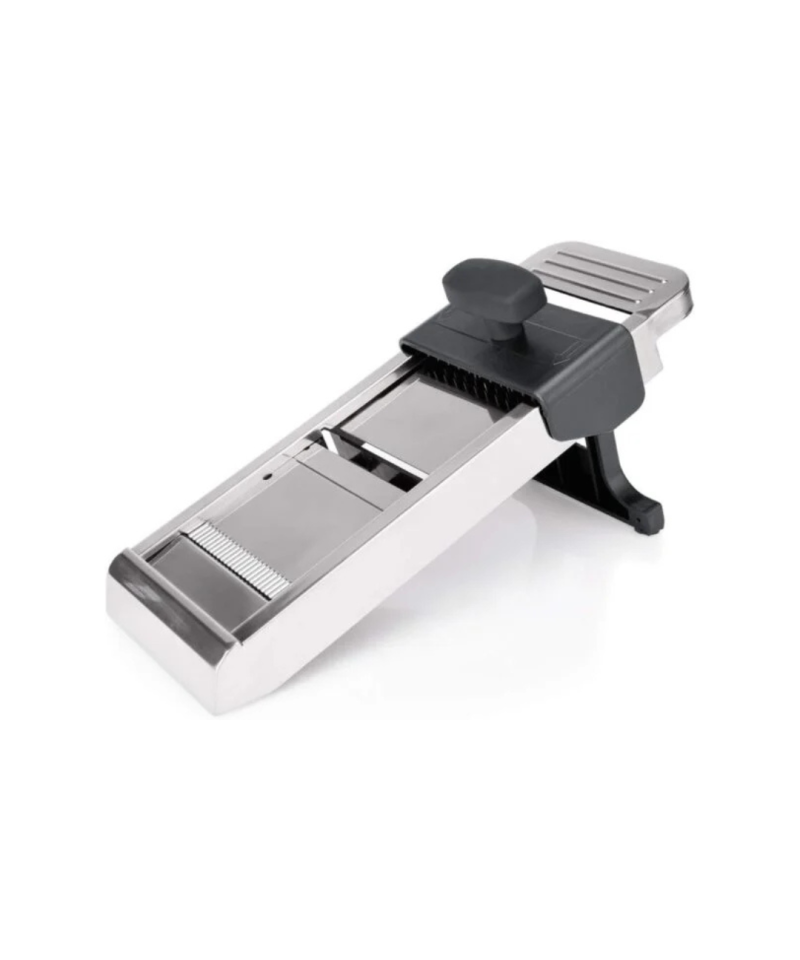 Mandolina de acero inoxidable con mango plástico